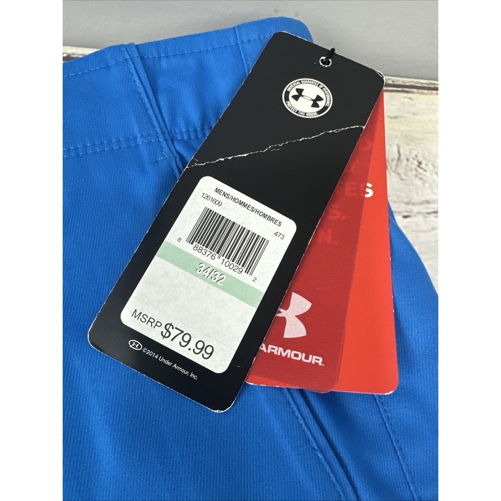 NWT Under Armour Men's Tapered Pants 34X32 Sky Blue NWT - Picture 3 of 12